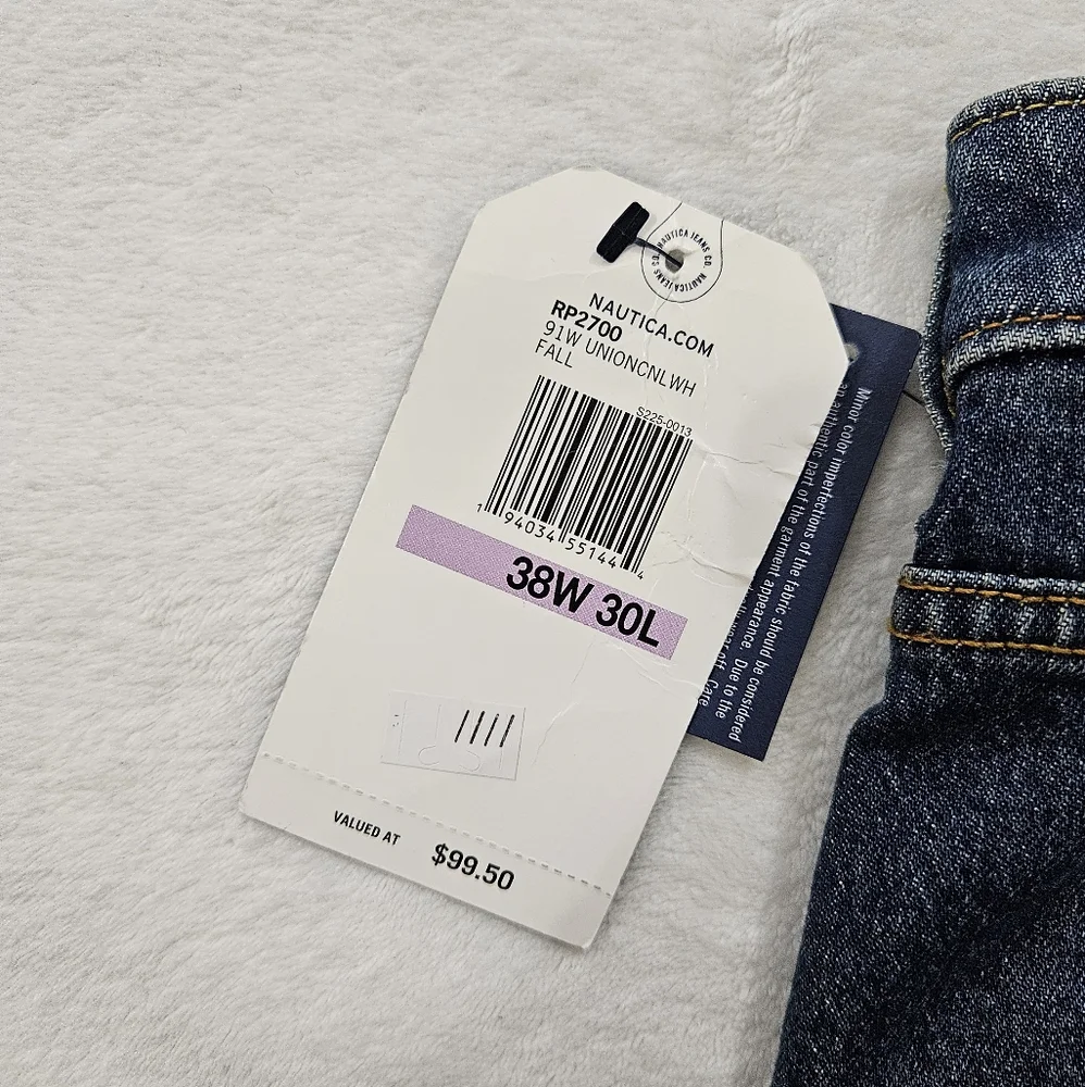 Nautica Jeans Co. Original Relaxed Stretch  Denim Jean in Dark Blue Size 38X30 - Picture 8 of 11